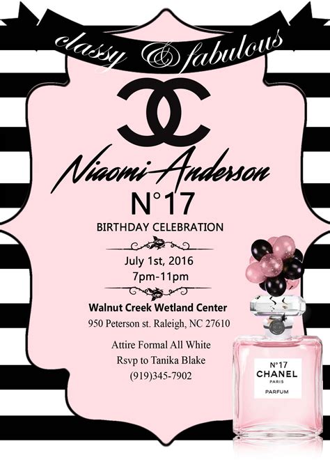 coco chanel party theme|coco chanel themed party invitations.